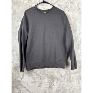 Hurley Men Crewneck Sweatshirt Gray‎ L/G Pullover Embossed Logo Long Sleeve
